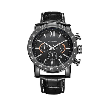 MEGIR Luxury Men's Business Watches Chronograph Waterproof Stainless Steel Quartz Watch Calendar Male Clock Reloj Hombre 3008-8