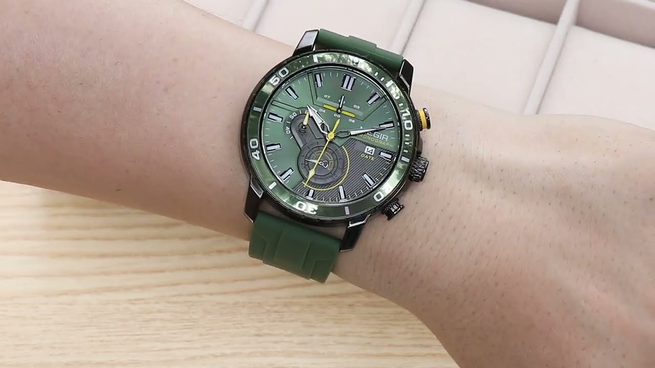 MEGIR Luxury Military Watches for Men Fashion Sport Quartz Wristwatch Waterproof Silicone Band Male Clock Chronograph with Date-17